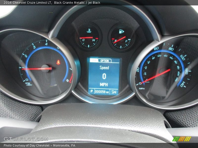 Black Granite Metallic / Jet Black 2016 Chevrolet Cruze Limited LT