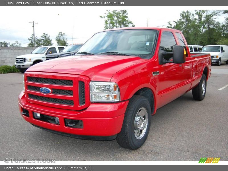 Red Clearcoat / Medium Flint 2005 Ford F250 Super Duty XL SuperCab