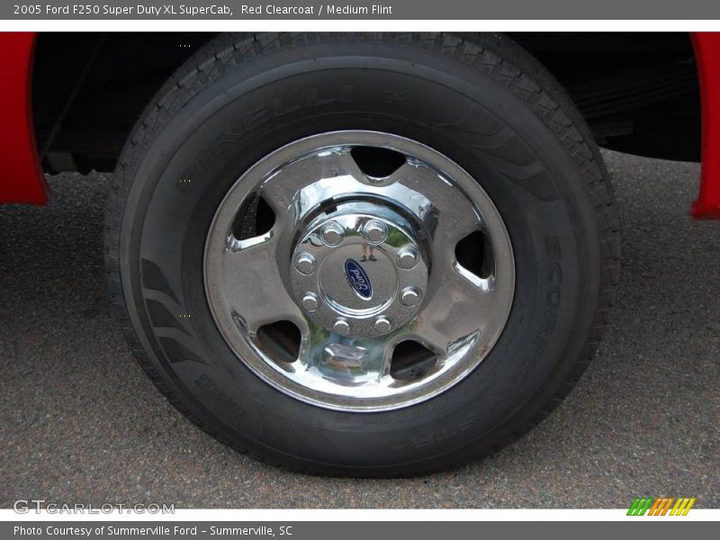 Red Clearcoat / Medium Flint 2005 Ford F250 Super Duty XL SuperCab