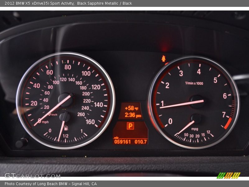 Black Sapphire Metallic / Black 2012 BMW X5 xDrive35i Sport Activity