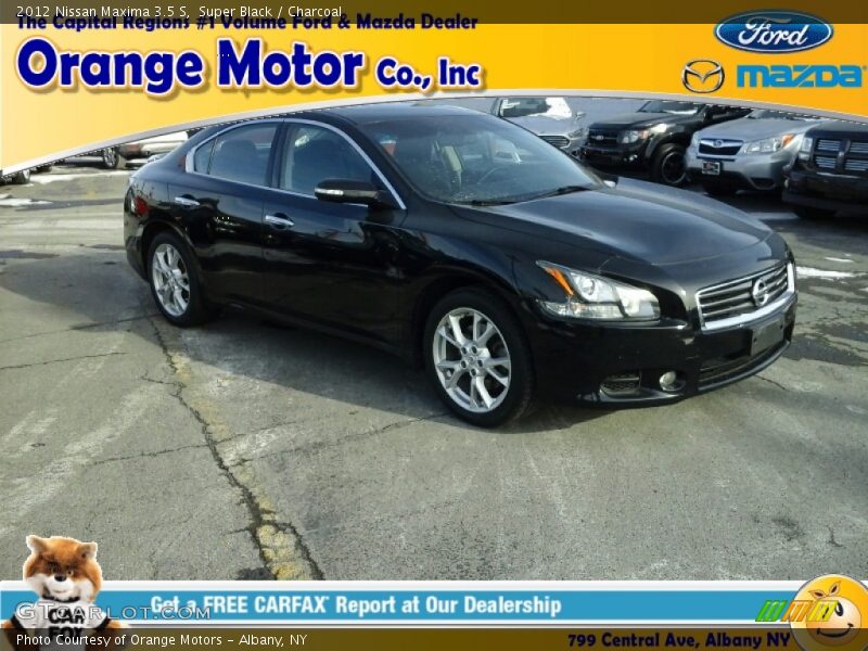 Super Black / Charcoal 2012 Nissan Maxima 3.5 S