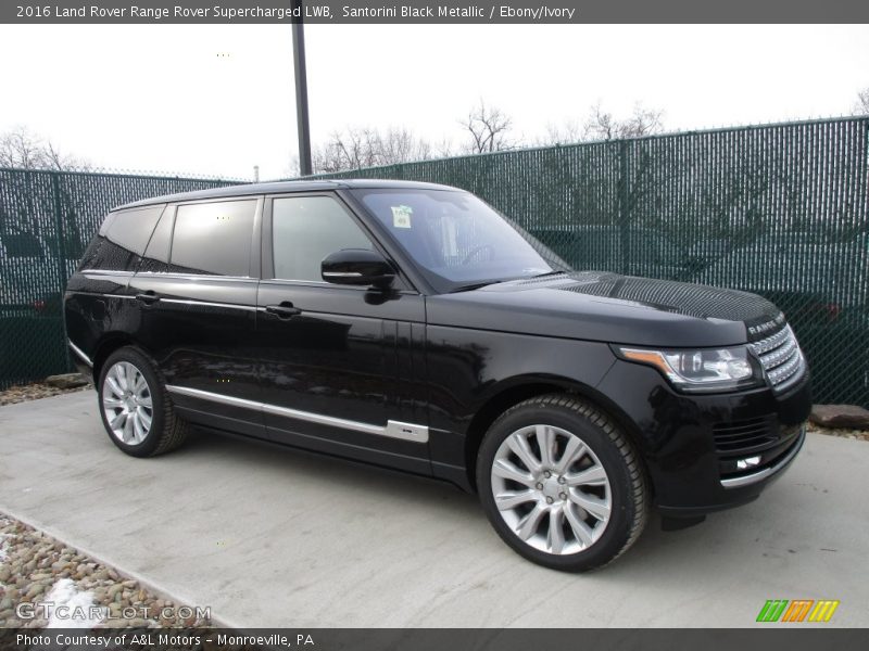 Santorini Black Metallic / Ebony/Ivory 2016 Land Rover Range Rover Supercharged LWB