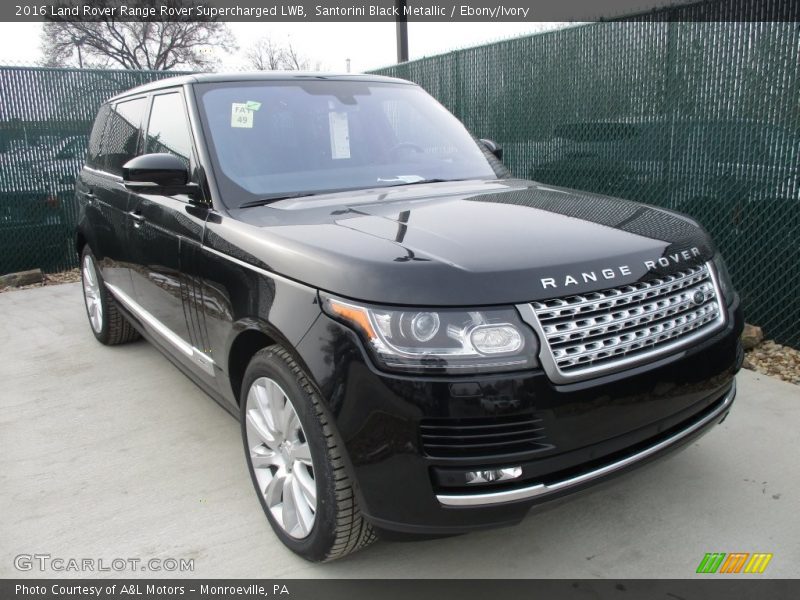 Santorini Black Metallic / Ebony/Ivory 2016 Land Rover Range Rover Supercharged LWB