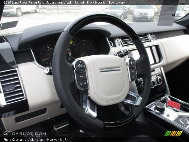 Santorini Black Metallic / Ebony/Ivory 2016 Land Rover Range Rover Supercharged LWB