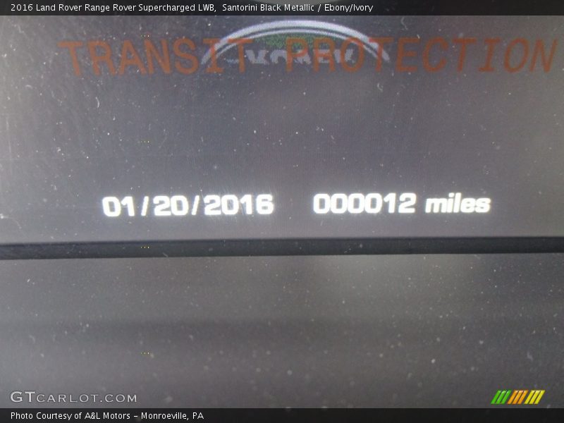 Santorini Black Metallic / Ebony/Ivory 2016 Land Rover Range Rover Supercharged LWB