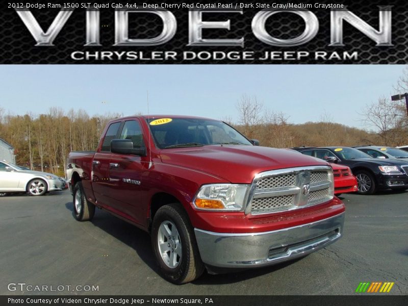 Deep Cherry Red Crystal Pearl / Dark Slate Gray/Medium Graystone 2012 Dodge Ram 1500 SLT Quad Cab 4x4