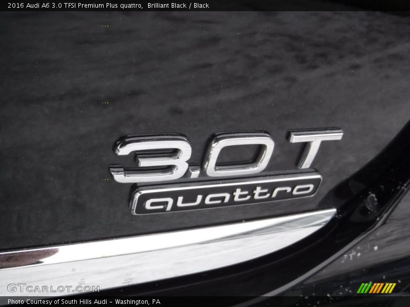 Brilliant Black / Black 2016 Audi A6 3.0 TFSI Premium Plus quattro
