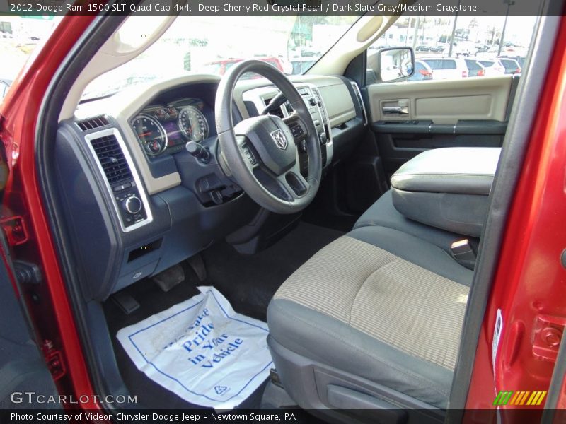 Deep Cherry Red Crystal Pearl / Dark Slate Gray/Medium Graystone 2012 Dodge Ram 1500 SLT Quad Cab 4x4