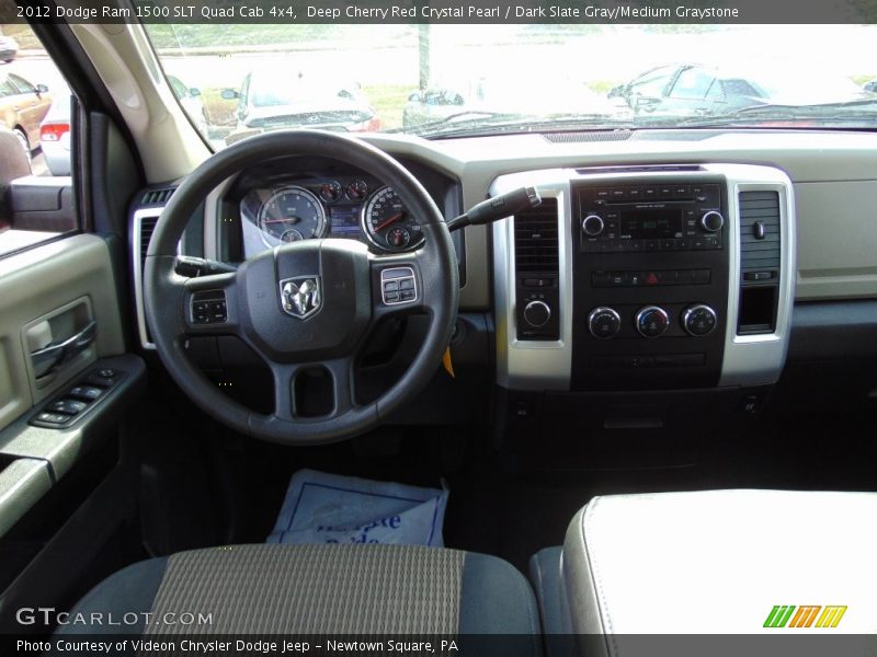 Deep Cherry Red Crystal Pearl / Dark Slate Gray/Medium Graystone 2012 Dodge Ram 1500 SLT Quad Cab 4x4