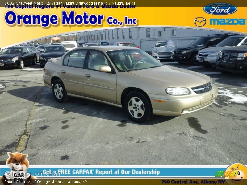 Light Driftwood Metallic / Neutral Beige 2003 Chevrolet Malibu LS Sedan