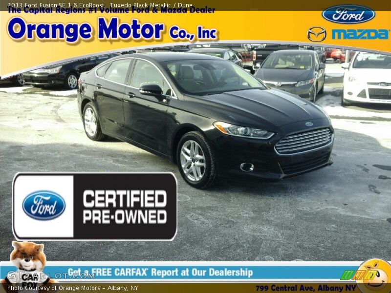 Tuxedo Black Metallic / Dune 2013 Ford Fusion SE 1.6 EcoBoost