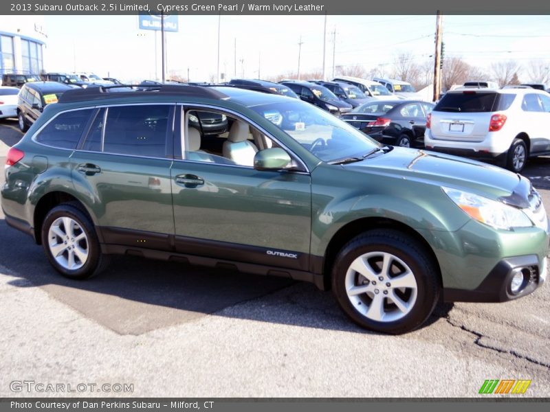 Cypress Green Pearl / Warm Ivory Leather 2013 Subaru Outback 2.5i Limited