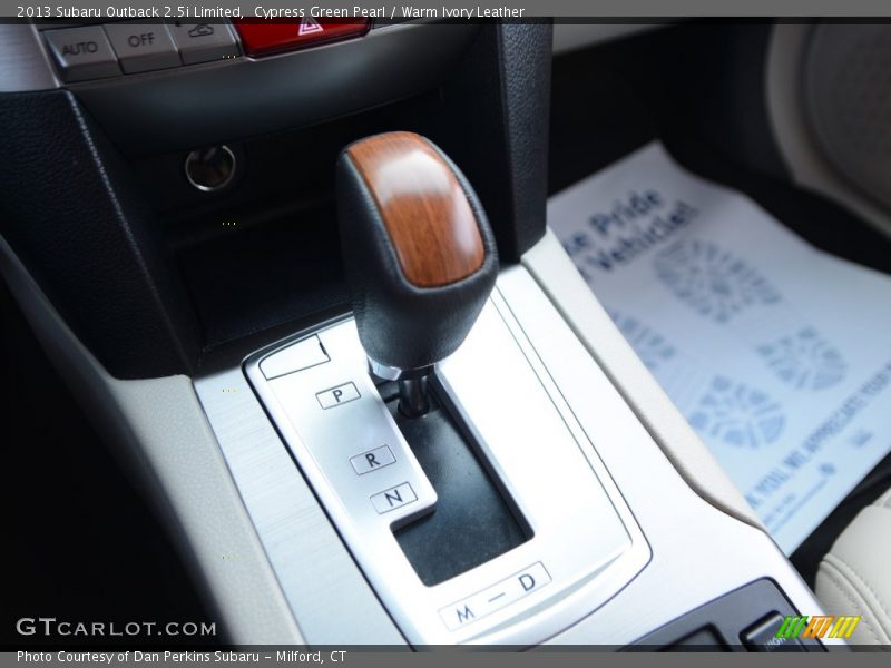 Cypress Green Pearl / Warm Ivory Leather 2013 Subaru Outback 2.5i Limited