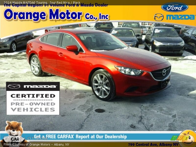 Soul Red Mica / Black 2014 Mazda MAZDA6 Touring