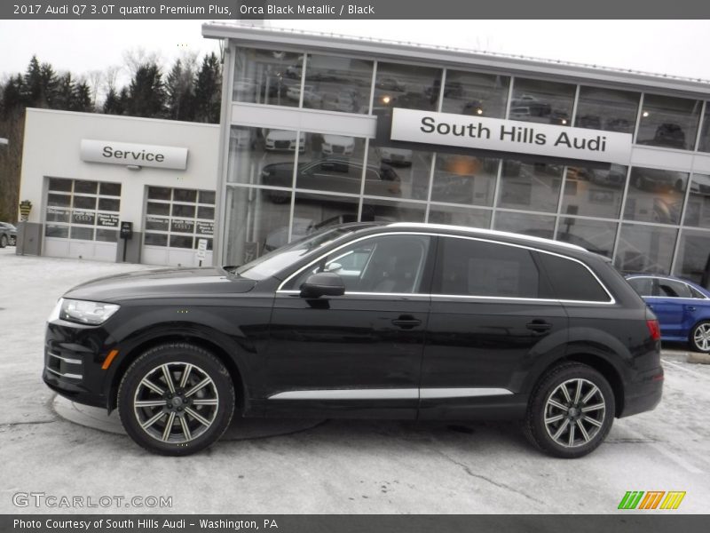 Orca Black Metallic / Black 2017 Audi Q7 3.0T quattro Premium Plus