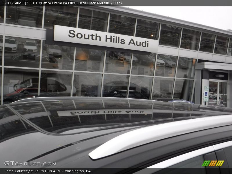 Orca Black Metallic / Black 2017 Audi Q7 3.0T quattro Premium Plus