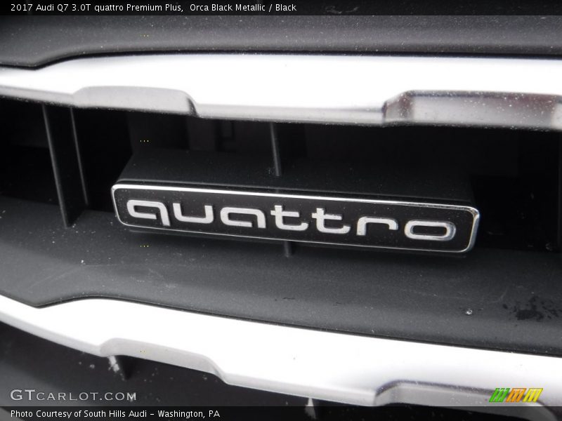 Orca Black Metallic / Black 2017 Audi Q7 3.0T quattro Premium Plus