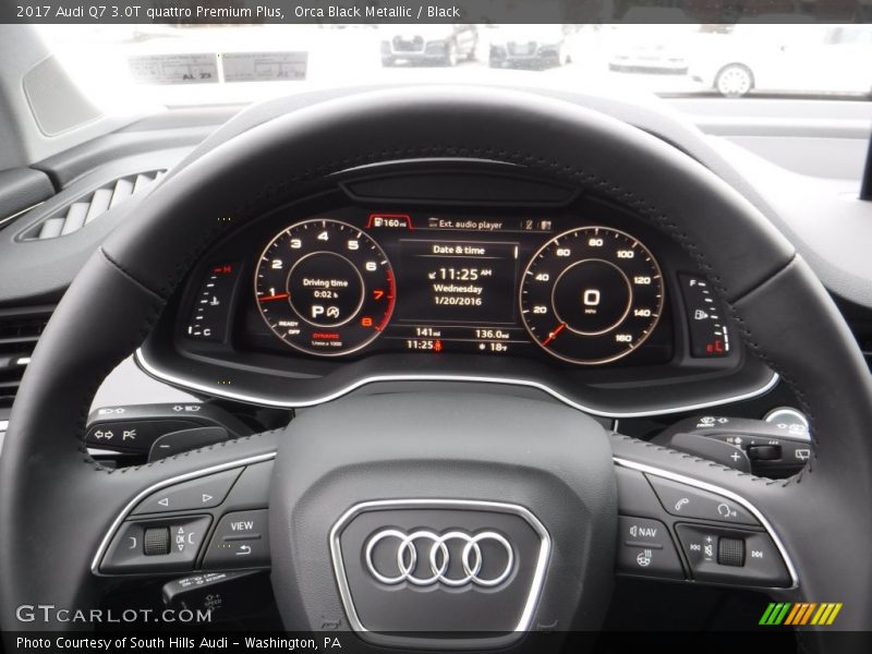 Orca Black Metallic / Black 2017 Audi Q7 3.0T quattro Premium Plus