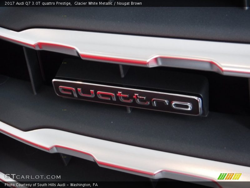 Glacier White Metallic / Nougat Brown 2017 Audi Q7 3.0T quattro Prestige