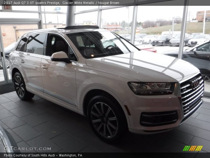 Glacier White Metallic / Nougat Brown 2017 Audi Q7 3.0T quattro Prestige