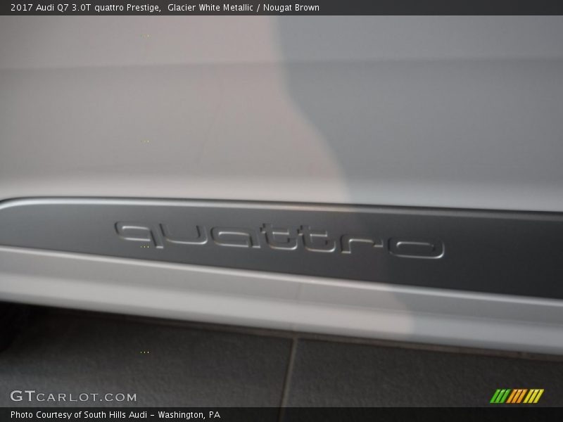 Glacier White Metallic / Nougat Brown 2017 Audi Q7 3.0T quattro Prestige