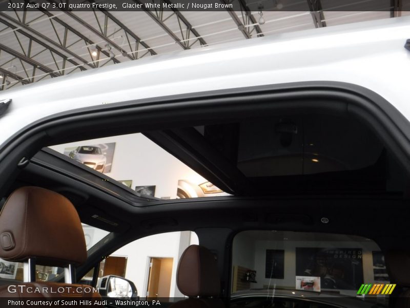 Glacier White Metallic / Nougat Brown 2017 Audi Q7 3.0T quattro Prestige