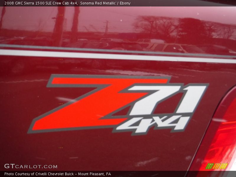 Sonoma Red Metallic / Ebony 2008 GMC Sierra 1500 SLE Crew Cab 4x4
