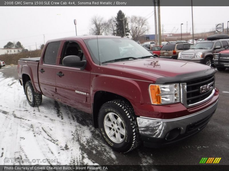 Sonoma Red Metallic / Ebony 2008 GMC Sierra 1500 SLE Crew Cab 4x4