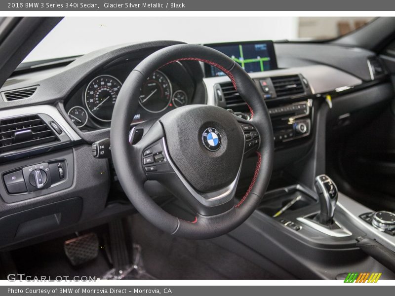 Glacier Silver Metallic / Black 2016 BMW 3 Series 340i Sedan