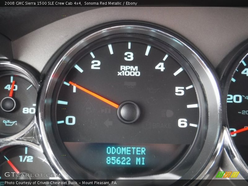 Sonoma Red Metallic / Ebony 2008 GMC Sierra 1500 SLE Crew Cab 4x4