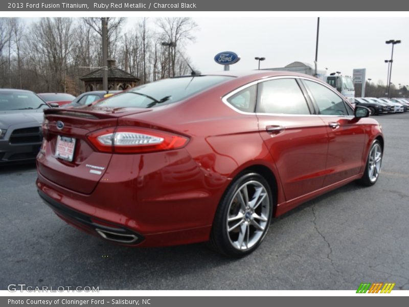 Ruby Red Metallic / Charcoal Black 2013 Ford Fusion Titanium