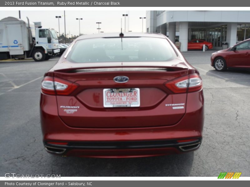 Ruby Red Metallic / Charcoal Black 2013 Ford Fusion Titanium