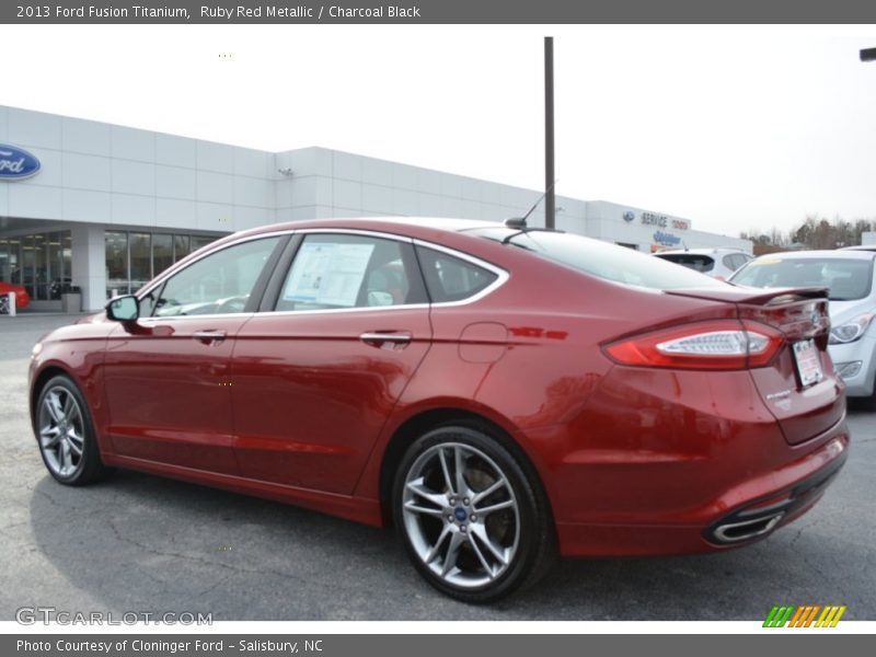 Ruby Red Metallic / Charcoal Black 2013 Ford Fusion Titanium