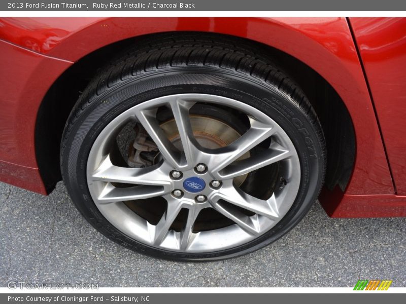 Ruby Red Metallic / Charcoal Black 2013 Ford Fusion Titanium