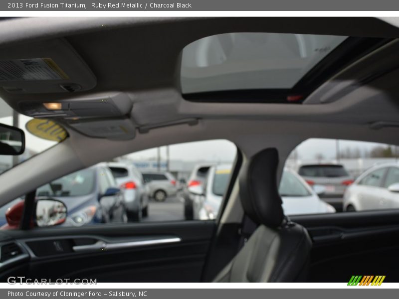 Ruby Red Metallic / Charcoal Black 2013 Ford Fusion Titanium