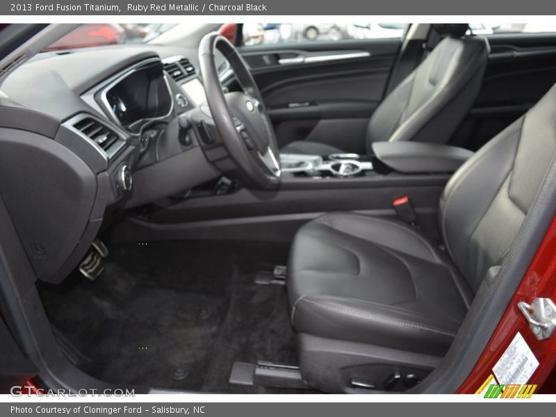 Ruby Red Metallic / Charcoal Black 2013 Ford Fusion Titanium