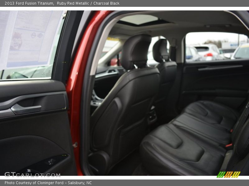 Ruby Red Metallic / Charcoal Black 2013 Ford Fusion Titanium