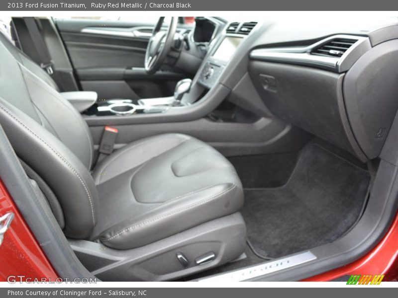 Ruby Red Metallic / Charcoal Black 2013 Ford Fusion Titanium