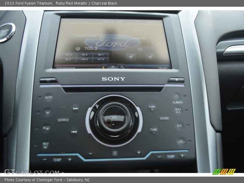 Ruby Red Metallic / Charcoal Black 2013 Ford Fusion Titanium