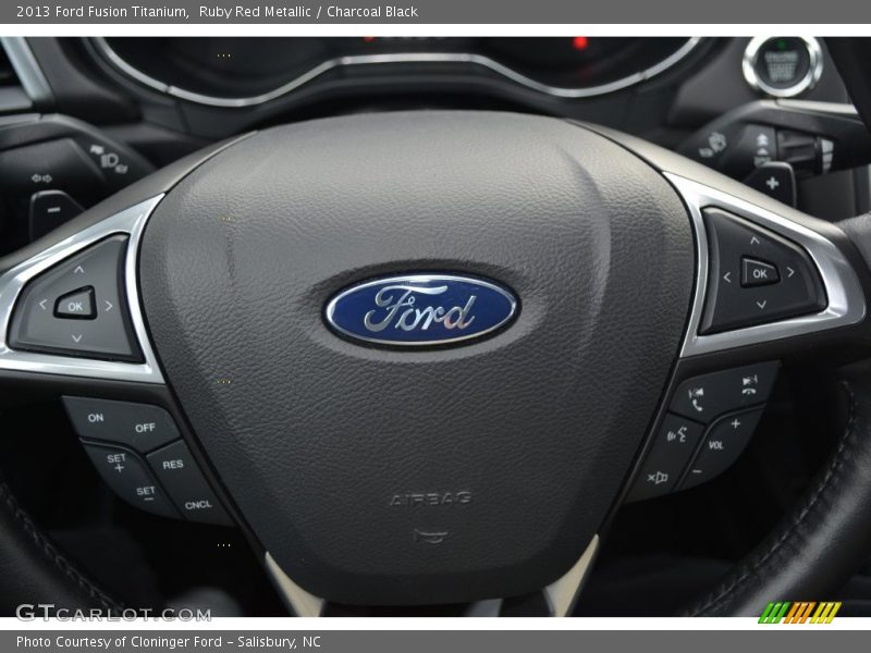 Ruby Red Metallic / Charcoal Black 2013 Ford Fusion Titanium
