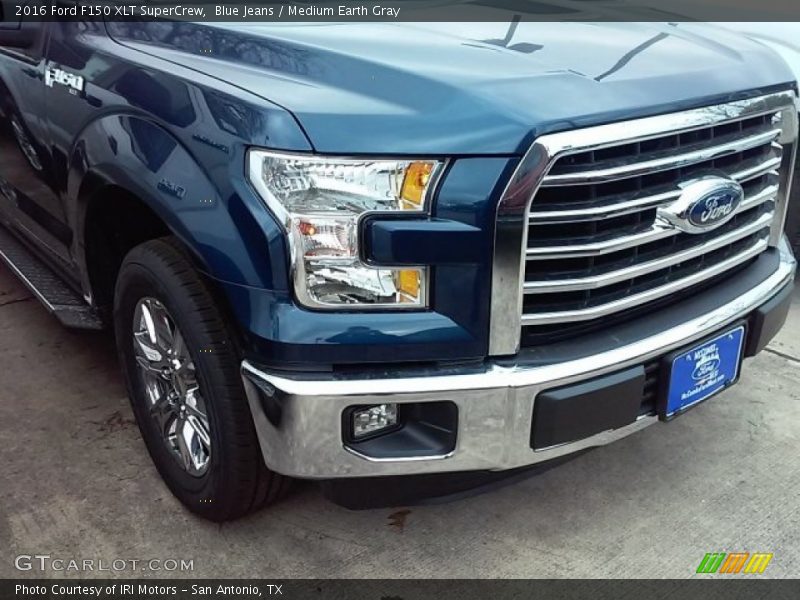 Blue Jeans / Medium Earth Gray 2016 Ford F150 XLT SuperCrew