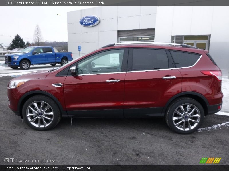 Sunset Metallic / Charcoal Black 2016 Ford Escape SE 4WD