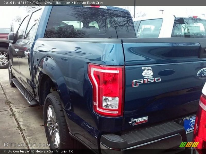 Blue Jeans / Medium Earth Gray 2016 Ford F150 XLT SuperCrew