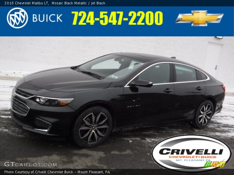 Mosaic Black Metallic / Jet Black 2016 Chevrolet Malibu LT
