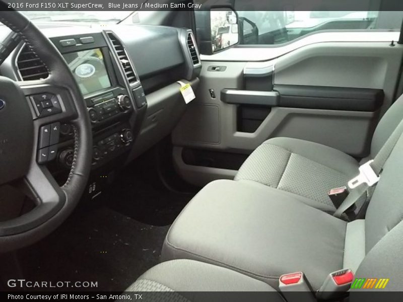 Blue Jeans / Medium Earth Gray 2016 Ford F150 XLT SuperCrew