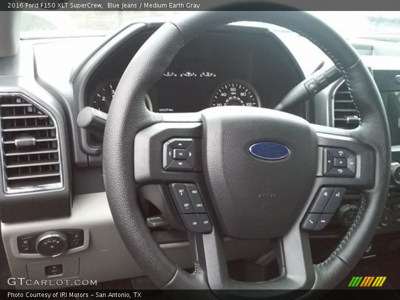 Blue Jeans / Medium Earth Gray 2016 Ford F150 XLT SuperCrew