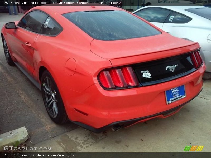 Competition Orange / Ebony 2016 Ford Mustang EcoBoost Premium Coupe