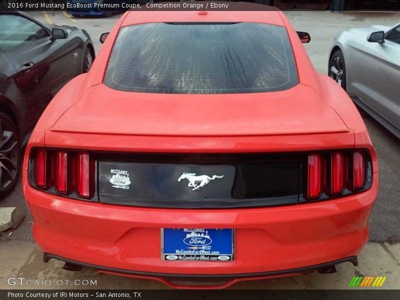 Competition Orange / Ebony 2016 Ford Mustang EcoBoost Premium Coupe