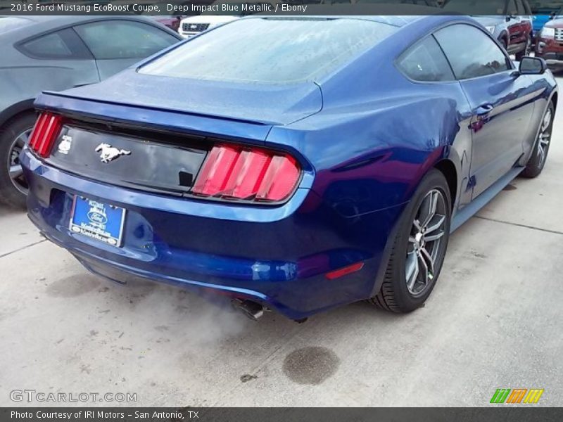 Deep Impact Blue Metallic / Ebony 2016 Ford Mustang EcoBoost Coupe