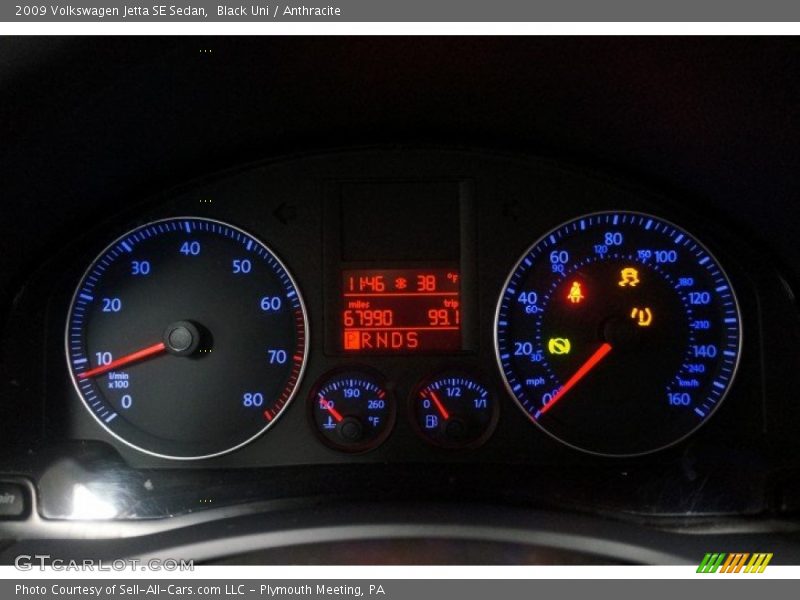 Black Uni / Anthracite 2009 Volkswagen Jetta SE Sedan